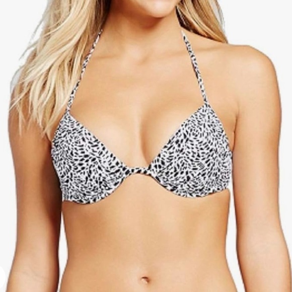 NWOT Shade & Shore Halter Bikini Top 34D - Picture 1 of 10